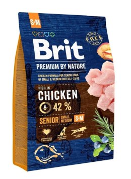 BRIT Premium by Nature Senior Small, Medium - sucha karma dla psa - 3 kg