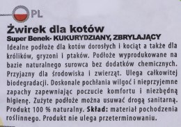 CERTECH Super Benek Corn Cat - żwirek kukurydziany zbrylający - 25l