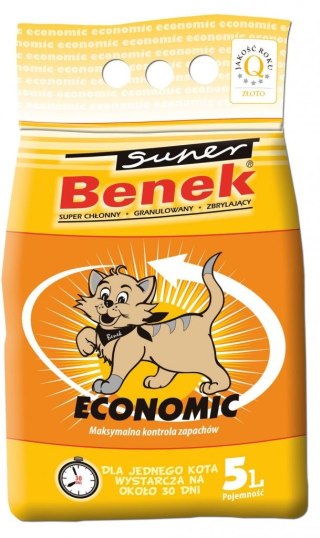 CERTECH Super Benek Economic - żwirek dla kota zbrylający - 5l