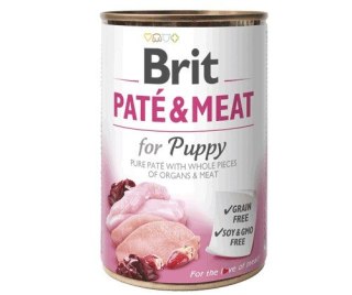 BRIT Paté & Meat kurczak - mokra karma dla szczeniąt - puszka - 400 g