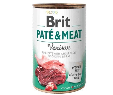 BRIT Paté & Meat z dziczyzną - mokra karma dla psa - puszka - 400 g