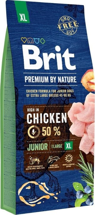 BRIT PREMIUM BY NATURE Junior XL- sucha karma dla szczeniąt ras dużych - 15 kg