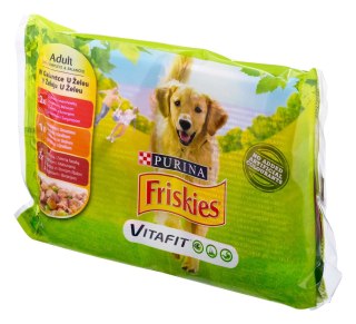 PURINA Friskies Adult - Mix w galaretce - mokra karma dla psa - 4 x100 g