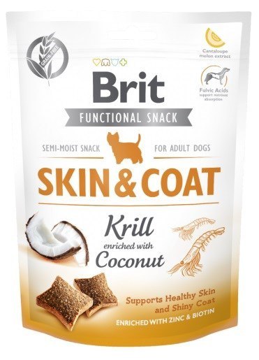 BRIT Functional Snack Skin&Coat Krill - przysmak dla psa - 150g