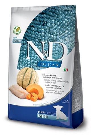 FARMINA N&D Ocean Dog Cod, Pumpkin & Cantaloupe Melon Puppy Mini - sucha karma dla psa - 800g