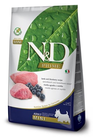 FARMINA N&D PRIME DOG LAMB AND BLUEBERRY ADULT MINI-Sucha karma dla psa- 800g