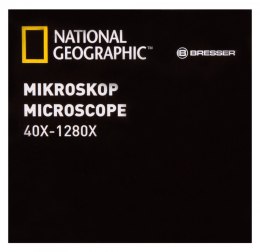 Mikroskop Bresser National Geographic o powiększeniu 40-1280 razy z uchwytem do smartfonu