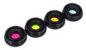 Podstawowy zestaw filtrów kolorowych Bresser 1,25" (czerwony, zielony, niebieski, żółty)