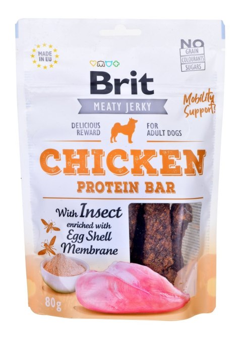 BRIT Jerky Chicken Protein Bar with instect - Kurczak - przysmak dla psa - 80 g