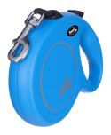FLEXI Smycz automatyczna NEW CLASSIC L taśma kolor: niebieski - 8m - do 50kg