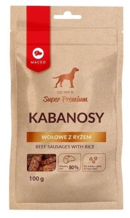 MACED Kabanosy wołowe z ryżem - przysmak dla psa - 100g