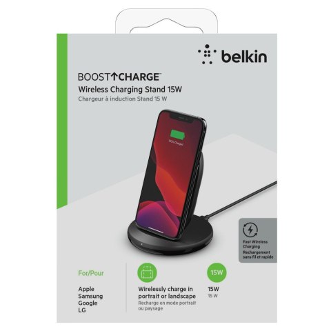 BELKIN BOOST^CHARGE CHARGING STAND 15W PSU, CZARNA