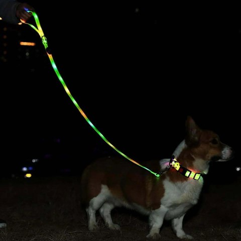 DOGGYVILLAGE SMYCZ Z KOLOROWĄ ILUMINACJĄ LED NIEBIESKA MT7118