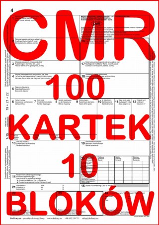 CMR List Przewozowy 100 kartek - 10 sztuk (3)