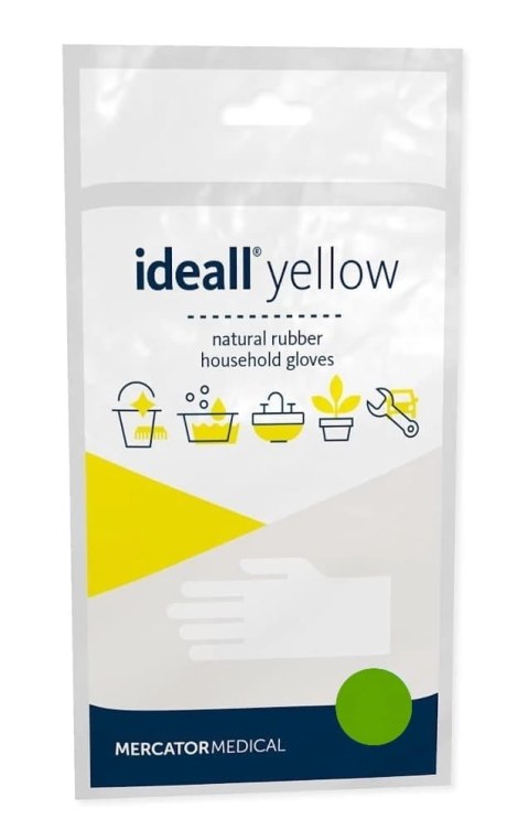 Rękawice Gospodarcze Lateksowe / Żółte / Ideall Yellow (XL 9-10)