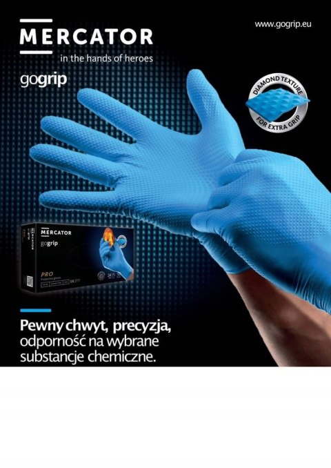 Rękawice Nitrylowe 50 szt. Gogrip Blue (10 - XL)