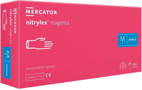 Rękawice Nitrylowe 100 szt. Nitrylex Magenta (L 8-9)