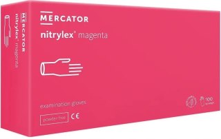 Rękawice Nitrylowe 100 szt. Nitrylex Magenta (XL 9-10)