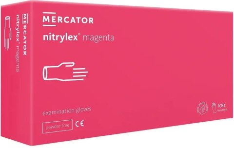 Rękawice Nitrylowe 100 szt. Nitrylex Magenta (XS 5-6)