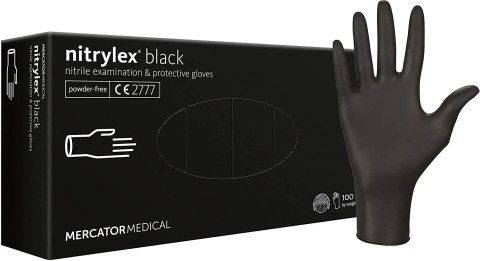 Rękawice Nitrylowe 100 sztuk / Czarne / Nitrylex Black - 10 szt. (XS 5-6)