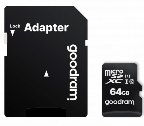 GOODRAM Karta Pamięci MicroSD 64GB CL10 UHS I + Adapter