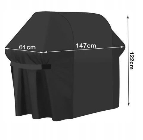 Pokrowiec na grill ogrodowy 147x61x122cm