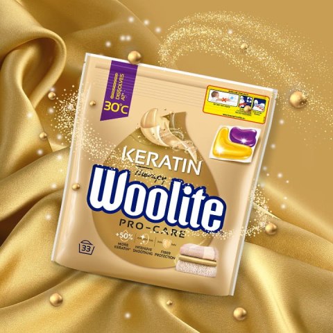 Woolite Żelowe kapsułki do prania z keratyną Pro-Care 33 szt.