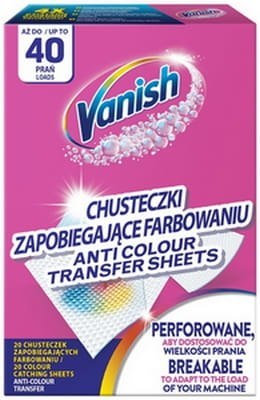 VANISH Color Protect - Chusteczki wyłapujące barwnik, 40 prań