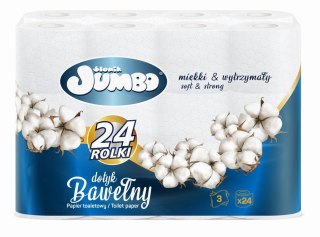 Papier toaletowy 24R SŁONIK JUMBO BAWEŁNA 3W - 144 Rolki