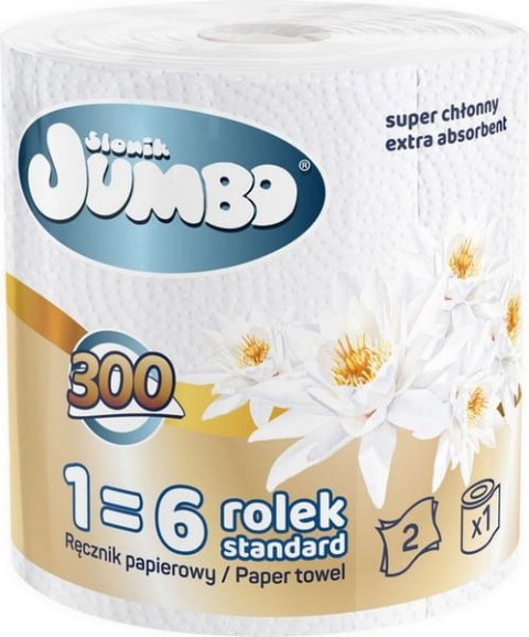 Ręcznik papierowy 1R SŁONIK JUMBO MAXI 300 list 2W - 8 szt.