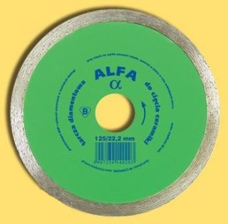 TARCZA DIAMENTOWA 125x22,2mm CIĄGŁA STANDARD ALFA IN CORPORE