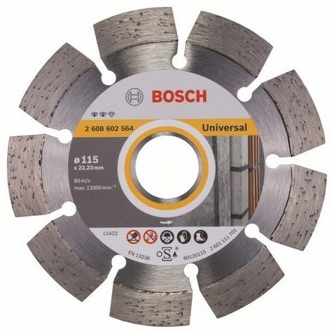 TARCZA DIAMENTOWA 115x22,2mm SEGMENTOWA STANDARD UNIVERSAL BOSCH