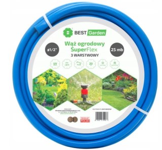 WĄŻ OGRODOWY 1/2" 25m SUPER FLEX BEST GARDEN