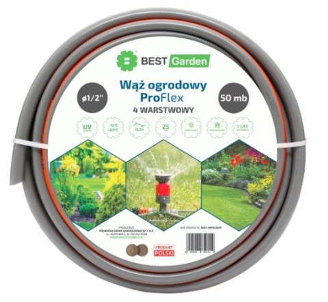 WĄŻ OGRODOWY 1/2" 50m PRO FLEX BEST GARDEN