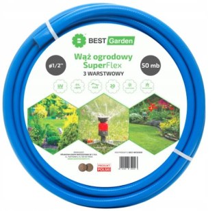 WĄŻ OGRODOWY 1/2" 50m SUPER FLEX BEST GARDEN