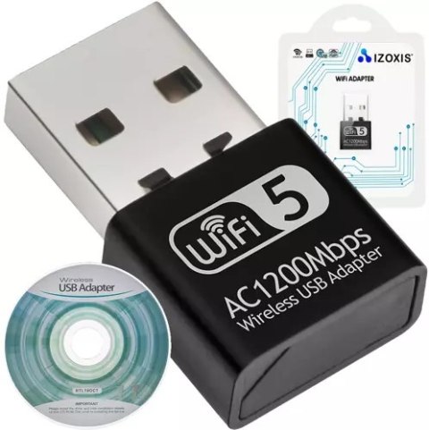 Adapter WIFI na USB 1200Mbps Izoxis 19181