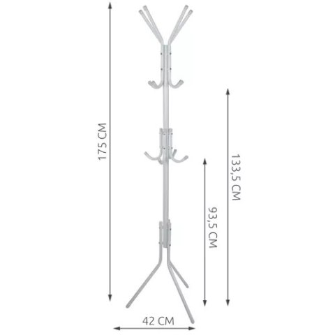 Wieszak stojący 170cm - biały Ruhhy 23814