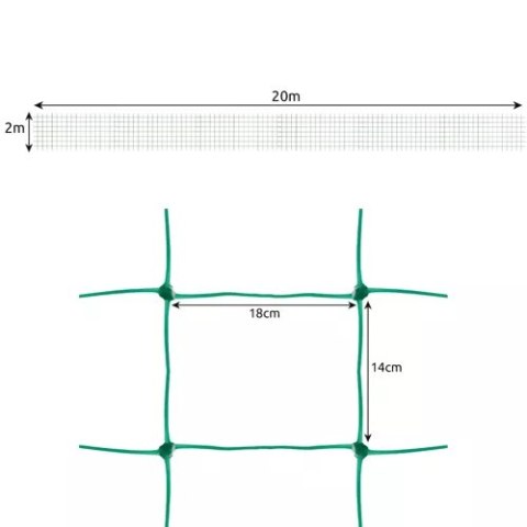 Siatka - podpora do roślin 2x20m Gardlov 23980