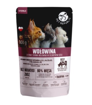 FINE MEAT danie z wołowiny dla kota 100 g