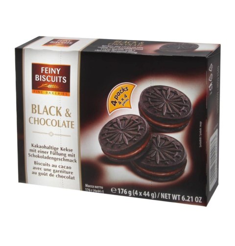 Feiny Biscuits Herbatniki Czarne i Czekoladowe 176 g