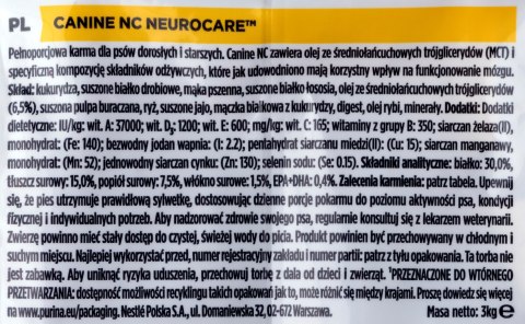 Purina Pro Plan Canine Nc Neurocare dla psa 3kg