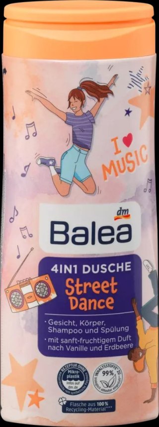 Balea 4in1 Street Dance Szampon z Żelem dla Dzieci 300 ml