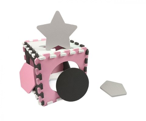 Mata piankowa puzzle Jolly Pink Grey