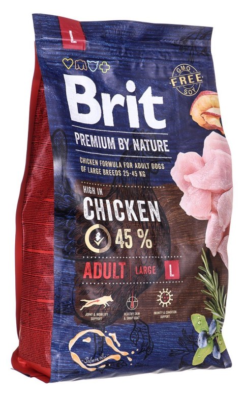 BRIT PREMIUM BY NATURE Adult L- sucha karma dla psów dorosłych dużych ras - 3kg