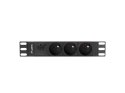 Listwa RACK Lanberg PDU-03E-0200-BK (3 x Typ E; 16 A (3680 W); 2m; kolor czarny)