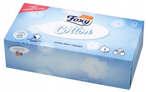 Chusteczki Higieniczne FOXY COTTON Box 90 szt. - 1 op.