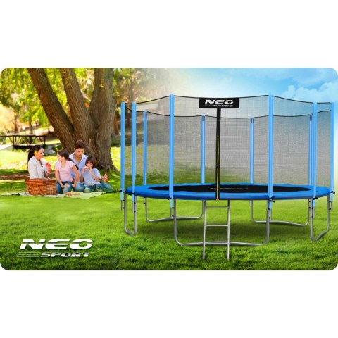 Trampolina ogrodowa 15ft/465cm z siatką zewnętrzną i drabinką Neo-Sport