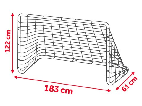 Duża bramka do piłki nożnej zestaw 2 sztuki Neo-Sport 183 x 122 x 61 cm