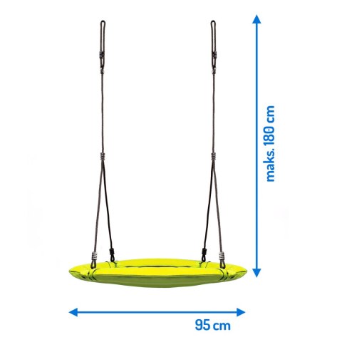 Huśtawka bocianie gniazdo Swingo XXL żółta 95 cm