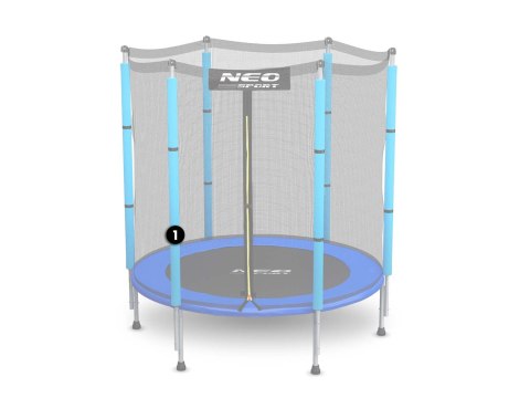 Słupek dolny do trampoliny z siatką zewnętrzną 4,5 ft niebieski Neo-Sport